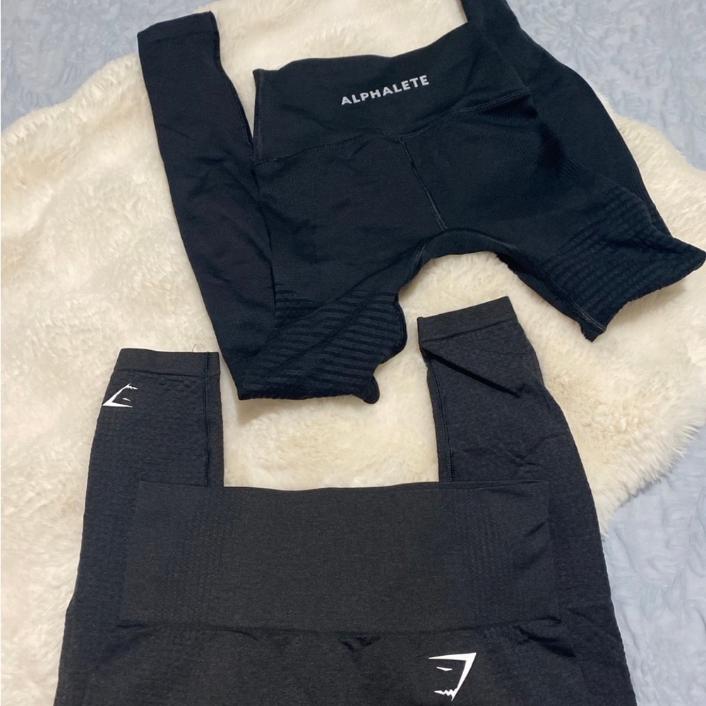 Gymshark vital seamless leggings and Alphalete Xsmall